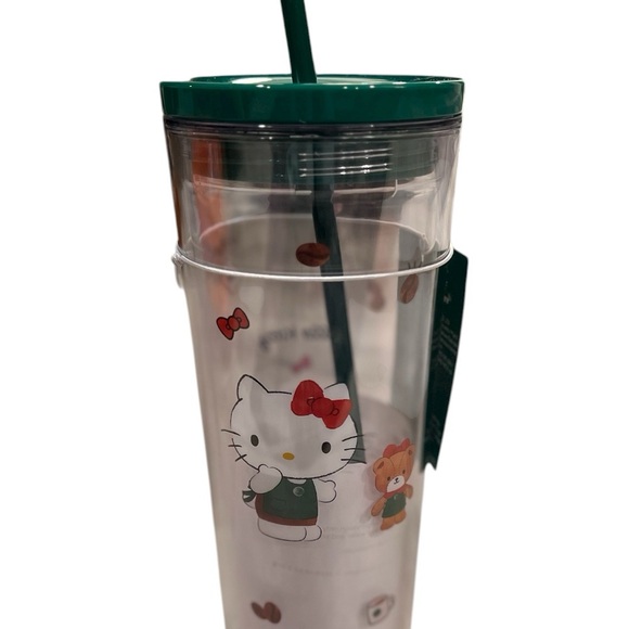 Starbucks Hello Kitty Limited Edition 2025 Tumbler with Green Lid and Straw - Picture 3 of 4